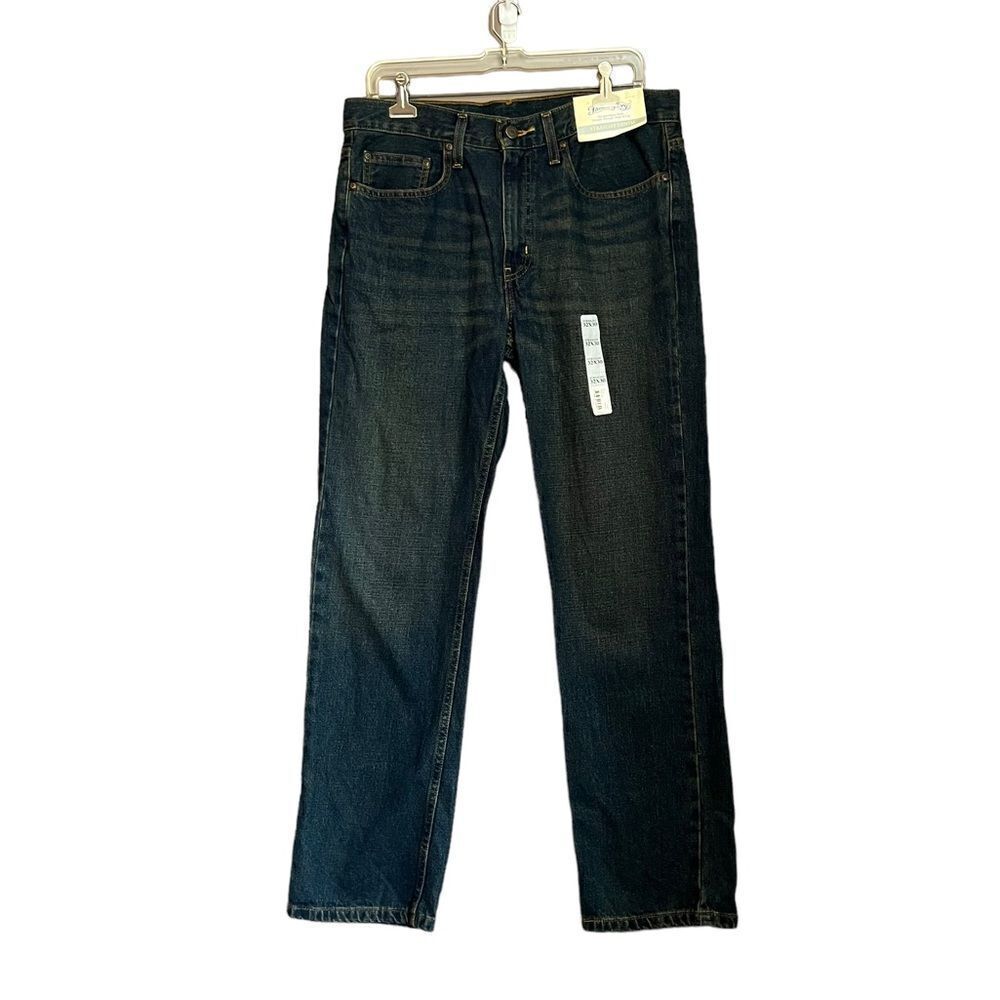 NWT! Faded glory dark wash straight fit jeans